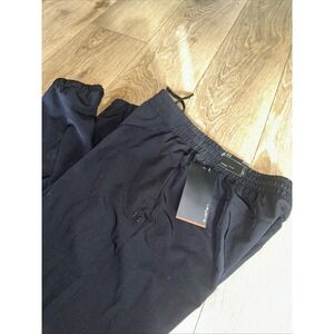 Layer 8 Men's Performance Black Jogger Pants Drawstring Pockets Quick Dry Med